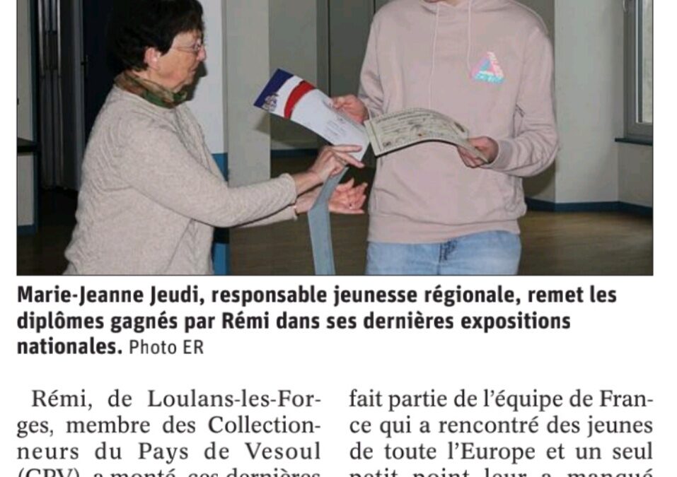 La jeunesse à l’honneur, bravo Rémi !