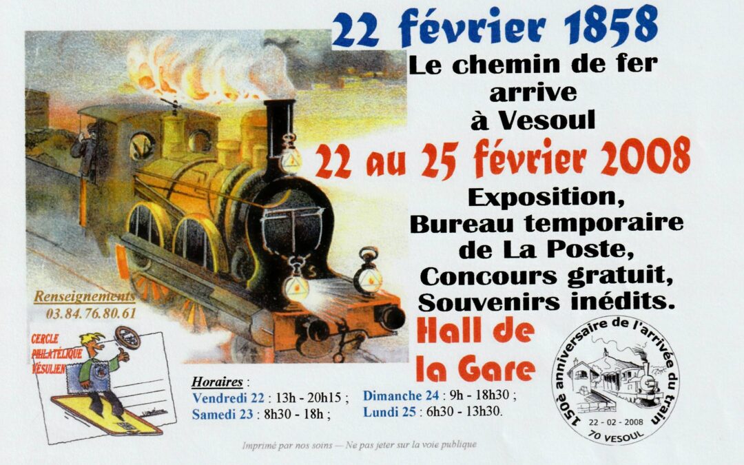 Les philatélistes fêtent l’arrivée du train